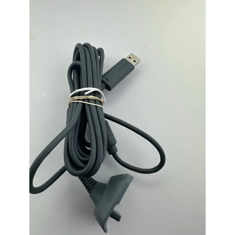 Microsoft Xbox 360 Game Controller USB Charging Cable Charger Cord OEM Gray
